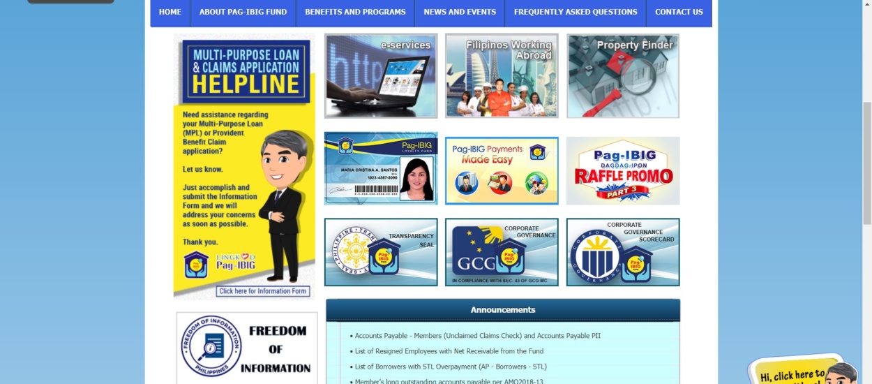 Pag-ibig Fund Credit Card Online Payment Facility